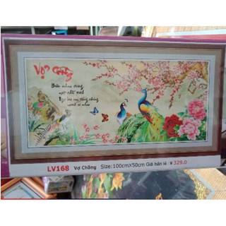 Tranh đá vợ chồng lv168 (100 x 50 cm)