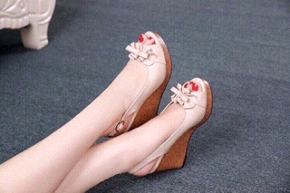 Giày đế xuồng phối nơ bèo dv481