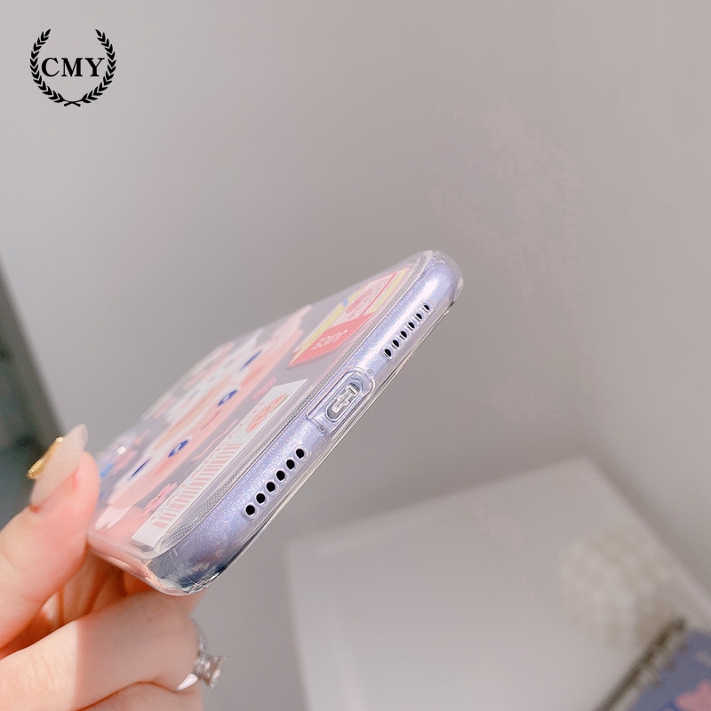 Ốp điện thoại TPU silicon in họa tiết mèo và quả đào cho iPhone11/11Pro 11pro Max X XR XS XS MAX 6 7 8 plus SE | BigBuy360 - bigbuy360.vn