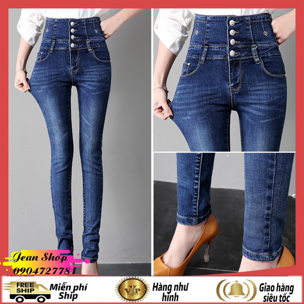 Quần bò nữ FREE SHIP Quần jean nữ giá rẻ hàng Quảng Châu cao cấp-Quần bò nữ cạp cao mẫu mới nhất năm