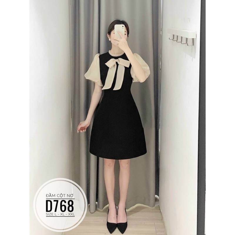 Bigsize Đầm cột nơ D768