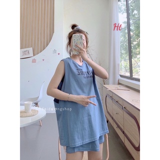 Set bộ đùi tanktop 3 lỗ có bra FUTURE Ht