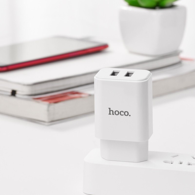 Củ Sạc Nhanh Hoco C62A :gem:FREESHIP:gem: Củ Sạc Chính Hãng Hoco  C62A 2 Cổng Usb 5V 2,1A -Bảo hành 12 tháng(Pk102store)