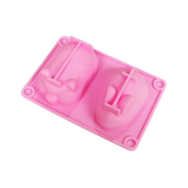 Khuôn Silicone động vật Vĩ Thỏ Heo Vĩ 2 Con