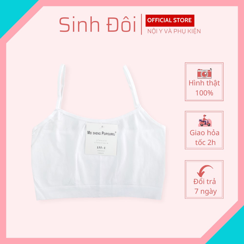 Áo lá nữ 2 dây SD155 chất thun dệt ôm body siêu co giãn 3 màu trắng, da, đen freesize dưới 65kg