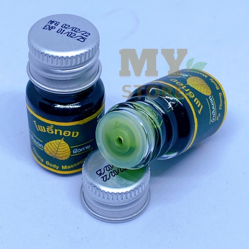 (Nội Địa) ( Nắp Vàng) Dầu Bồ Đề Poothong Massage Balm Thái Lan 5cc Dạng Nước