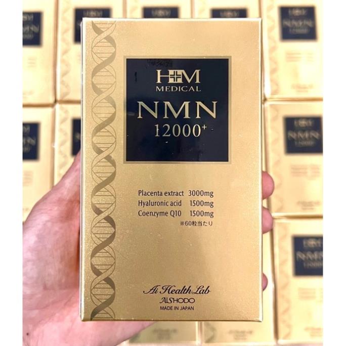 Viên uống trẻ hóa làn da NMN, viên uống làm đẹp da chống lão hóa NMN 12000 lọ 60v hàng Nhật nội địa