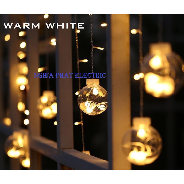 BỘ DÂY ĐÈN LED CHÓP 12 BANH 138 LED - DÂY DÀI 3 MÉT - MÀU VÀNG NẮNG