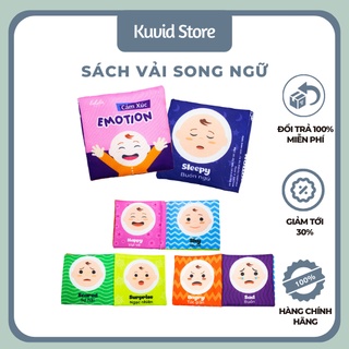 Combo 4 Bộ Sách Vải Song Ngữ Phát Triển Trí Tuệ Kích Thích Thị Giác Cho Bé