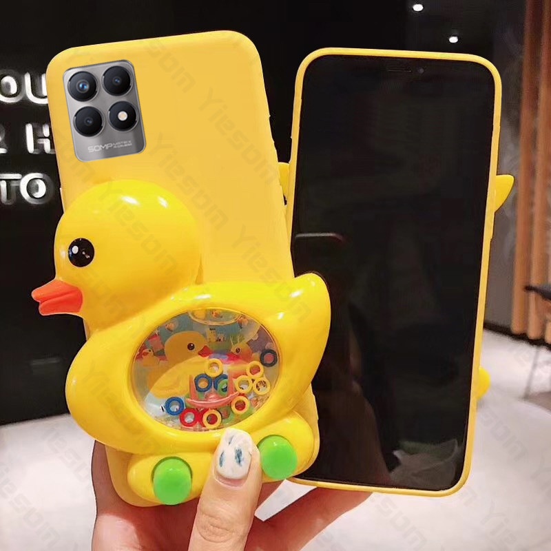 Ốp Điện Thoại Hình Chú Vịt 3D Dễ Thương Cho Realme 8i 7 5 Pro C21Y C25Y C21 C20 C17 7i C15 C12 C25 C25S