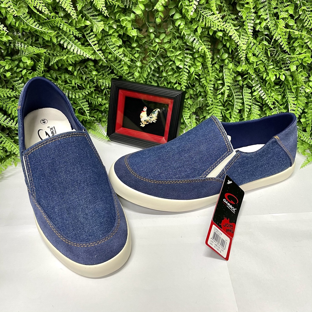GIÀY LƯỜI NAM VẢI JEAN - BATA NAM CAO CẤP CHÍNH HÃNG THÁI LAN GAMBOL GB82106 | BigBuy360 - bigbuy360.vn