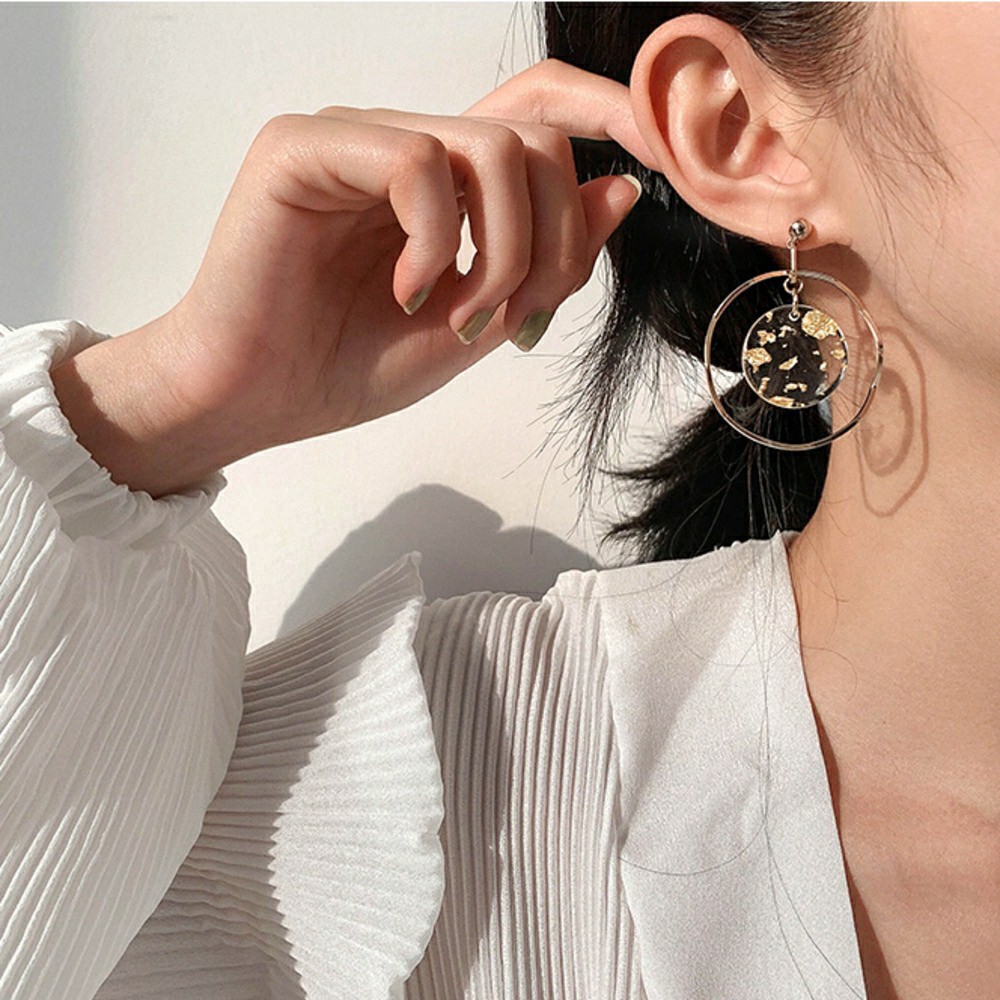 Bông tai dáng tròn dễ thương MS125