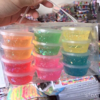 Hộp slime 12 lọ có nhũ