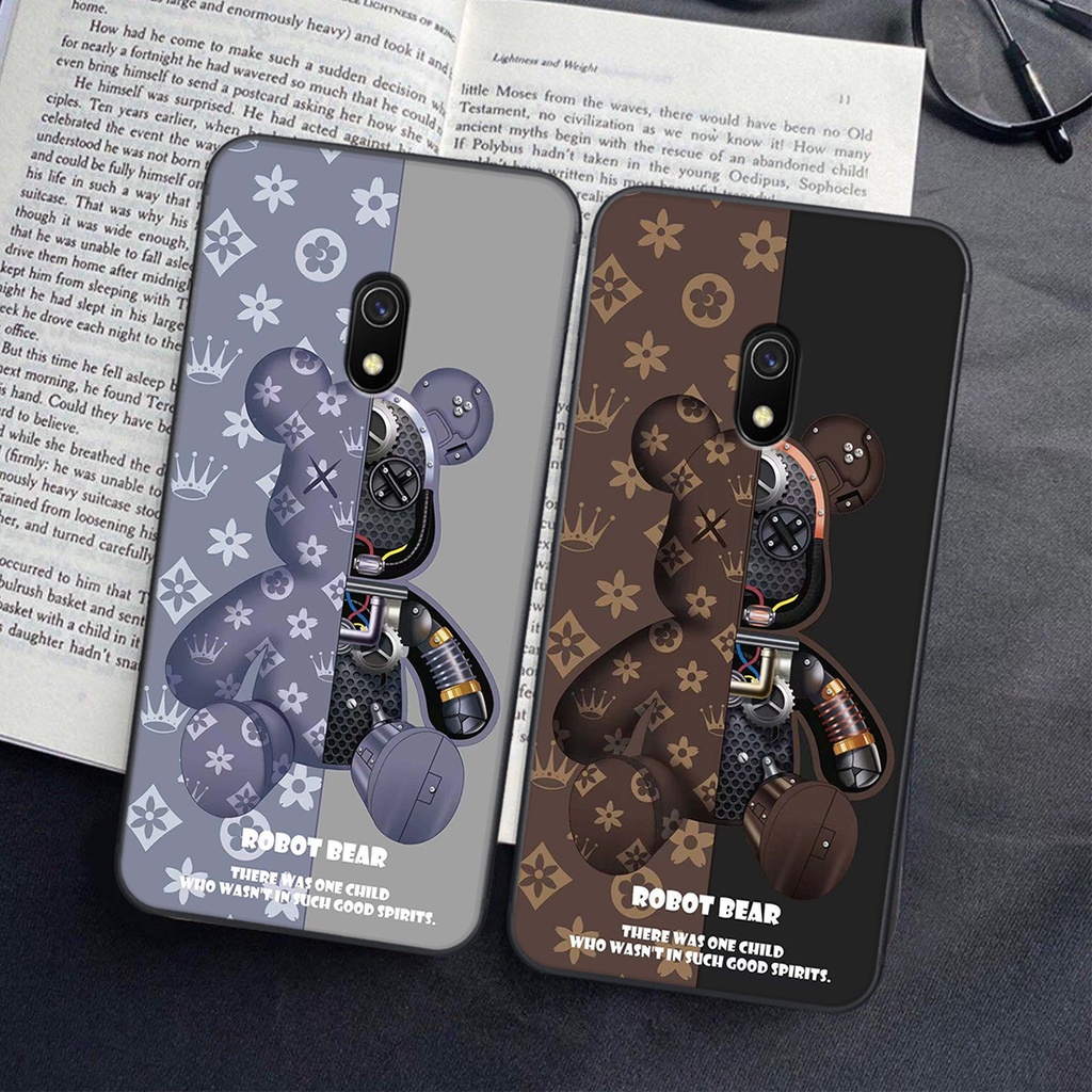 Ốp lưng Xiaomi REDMI 8A in hình Gấu nâu - hồng, Gấu Be@rick  cực CUTE, DỄ THƯƠNG
