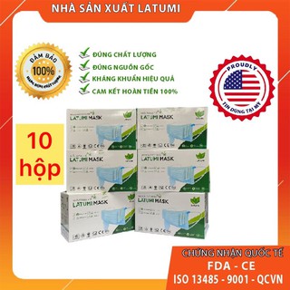 [COMBO 10 HỘP] Khẩu Trang Y Tế 4 Lớp Kháng Khuẩn Tác Dụng Ngăn Giọt Bắn, Chống Bụi, Vi Khuẩn