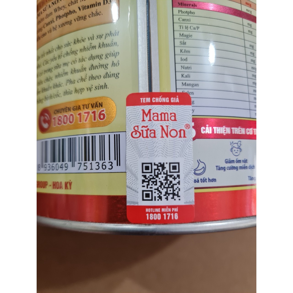 [MẪU MỚI] Mama Sữa Non Star Gold Gold Sure lon 800g