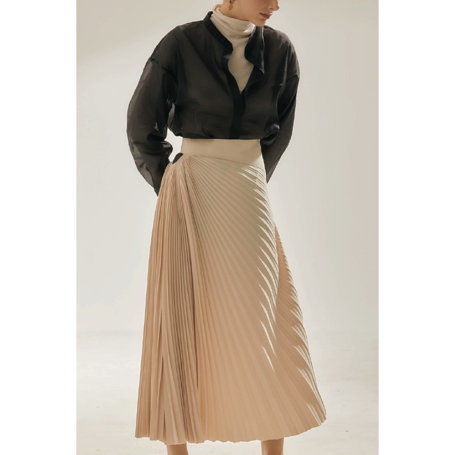 [Moda de Lita] Chân váy xếp ly vạt chéo