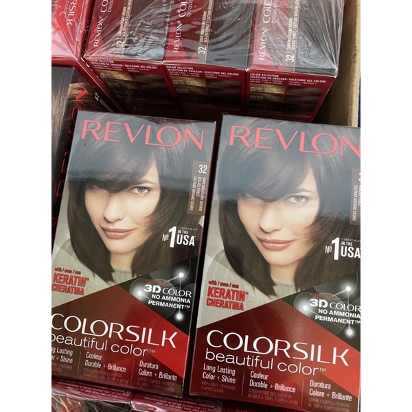 Thuốc nhuộm tóc phủ bạc Revlon số 32 màu nâu gỗ sậm