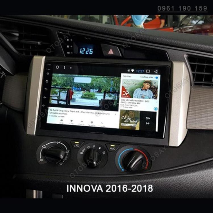 Mặt Dưỡng Xe Toyota innova 2017-2020 Lắp Màn Hình Android 9 inch Kèm Dây Nguồn