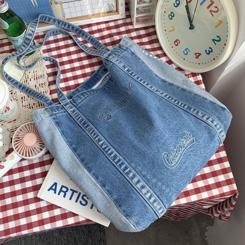 Túi Xách Denim Phong Cách Hàn Quốc Thời Trang Mới 2022