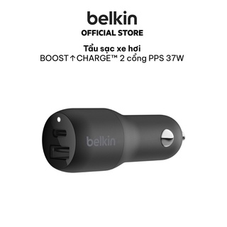 Tẩu sạc xe hơi BOOSTCHARGE Belkin 37W - USB-C PD 3.0 PPS 25W + USB-A 12W