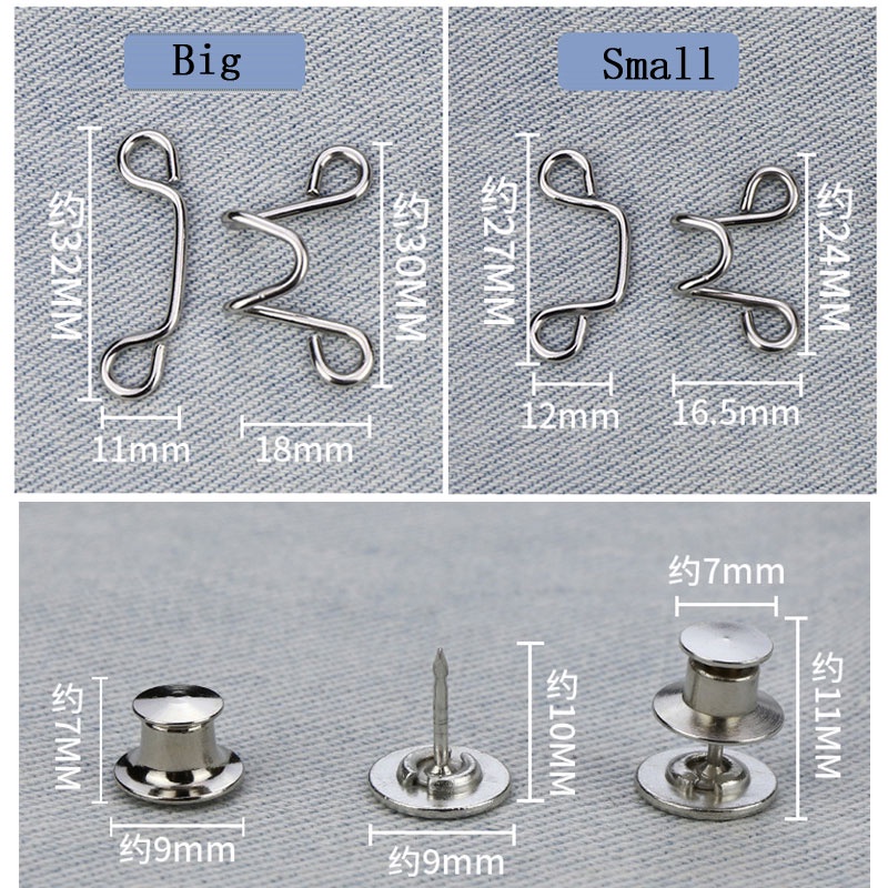 Ghim Cài Thắt Lưng Quần Jeans Không Đục Lỗ Có Thể Điều Chỉnh