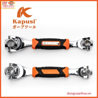 Tay khẩu siết mở ốc KAPUSI JAPAN -Tay vặn ốc,cờ lê đa năng 8 đầu XOAY 360 ĐỘ 8-21mm