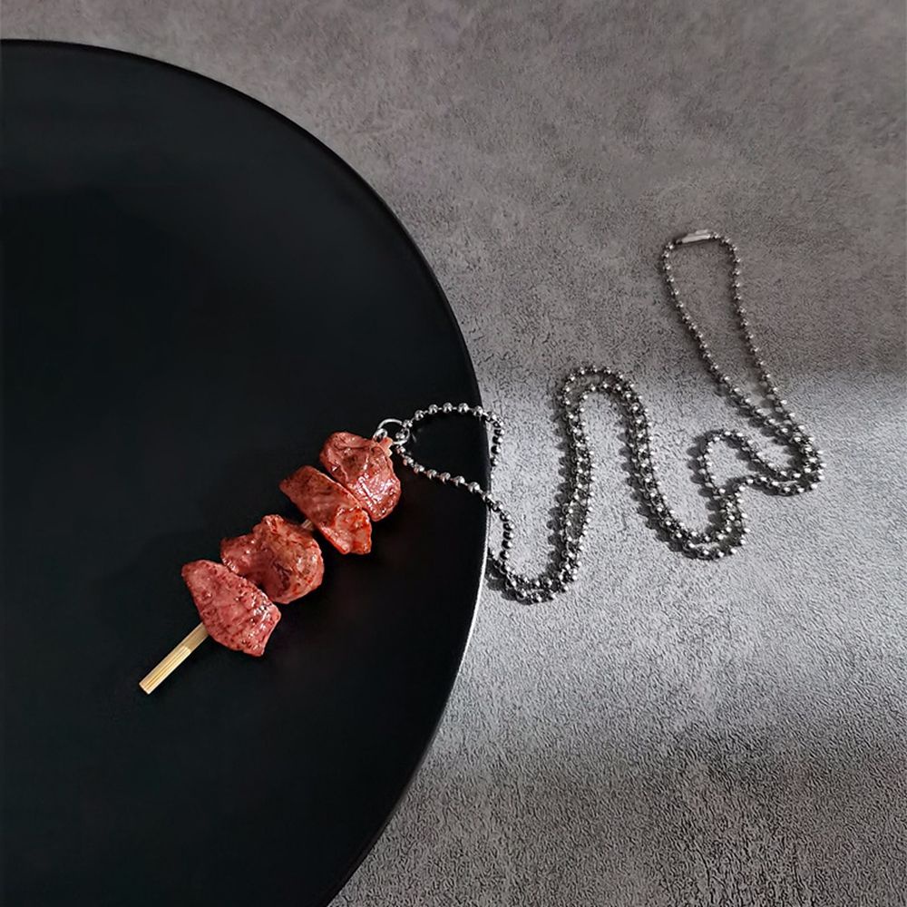 Vòng cổ mặt hình đùi gà rán sáng tạo vui nhộn phong cách Hàn Quốc cho nam và nữ