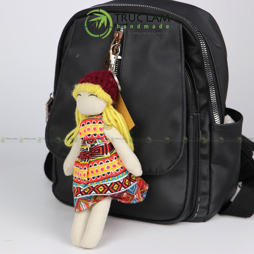 Móc Chìa Khóa Hình Búp Bê Nam Nữ Nhiều Màu Sắc – Trúc Lâm Handmade