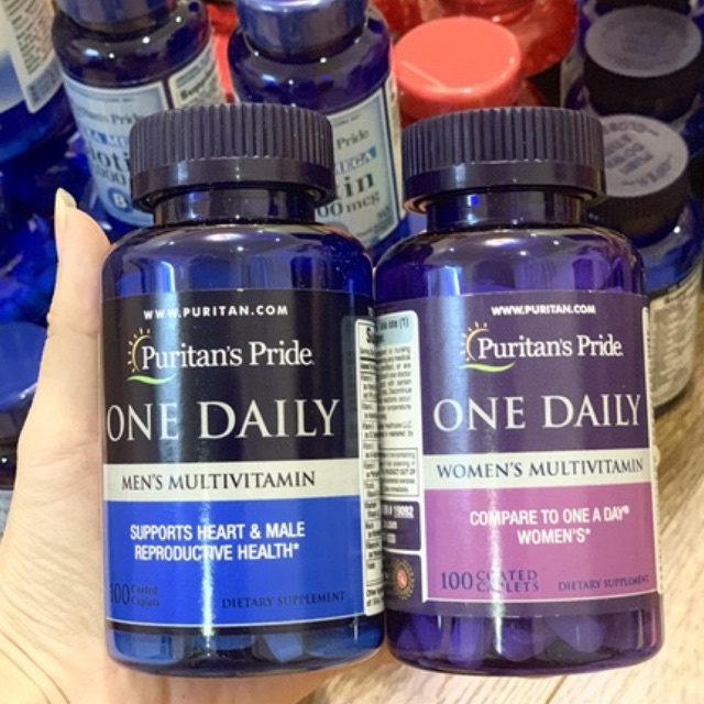 🔥Vitamin tổng hợp nam/nữ Puritan's Pride One Daily Men's/Women's Multivitamin 100 viên uống 1 viên/ngày