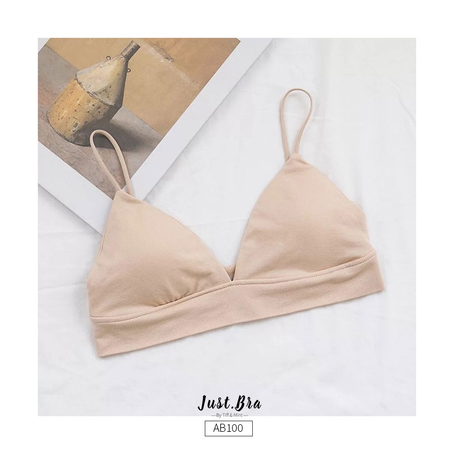 [Mã WABR1512 giảm 12% tối đa 50k đơn 99k] Áo ngực tam giác Basic Just Bra cotton mềm AB100