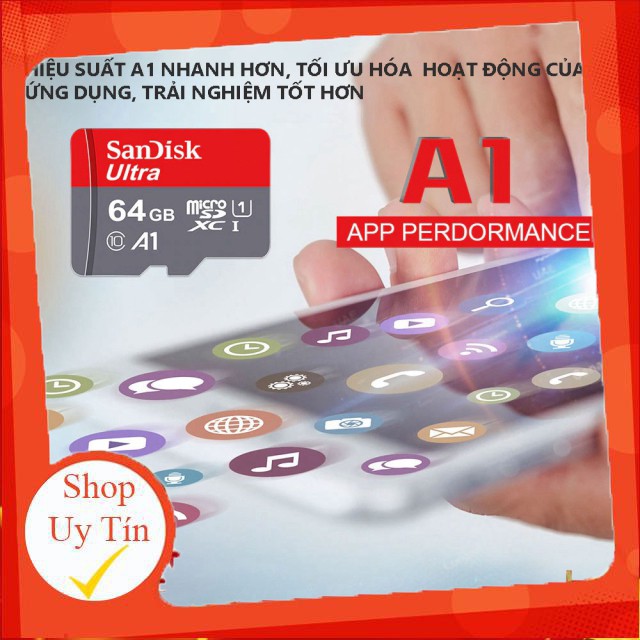 [SALEOFF] Thẻ Nhớ Sandick 64GB 100MB/s Chuẩn Class10 U1 A1 - Bảo Hành 12 Tháng - Shop Thế Giới Điện Máy ..