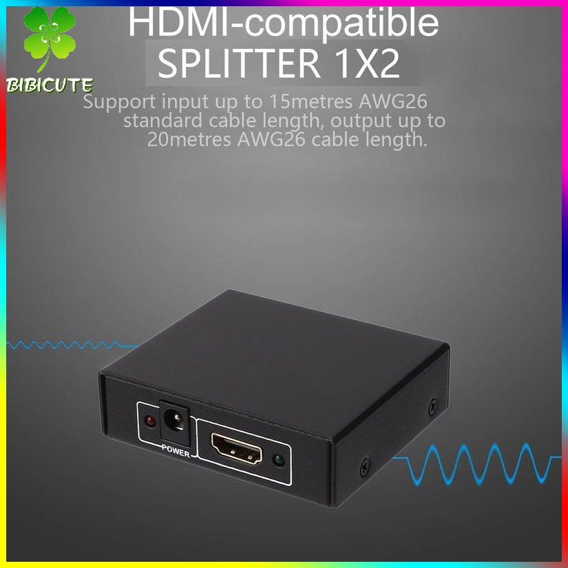 [Fast delivery]4K 1×2 HDMI-compatible Splitter Amplifier Repeater 3D 1080p 1 IN 2 OUT Hub