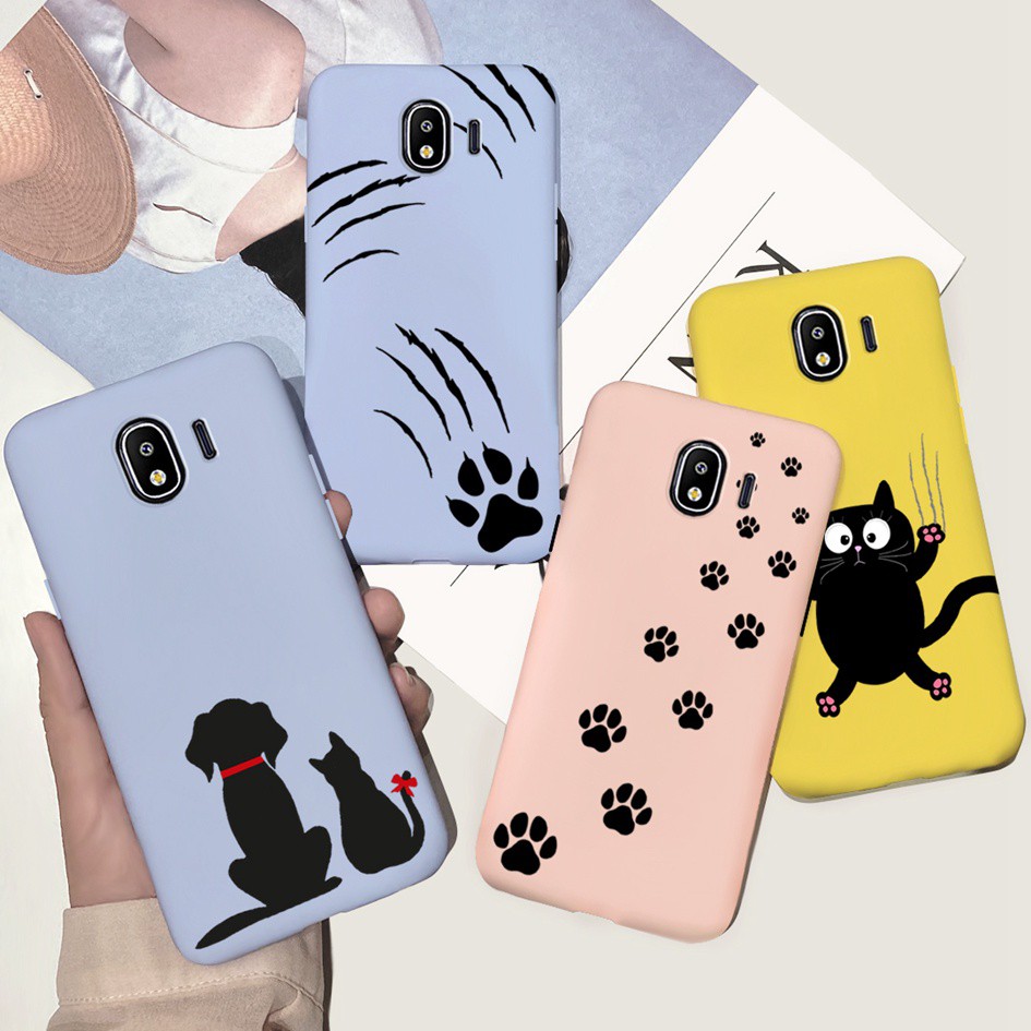 Ốp điện thoại silicone mềm in hình trái tim cho Samsung Galaxy J4 2018 J400 SM-J400F 5.5 inch