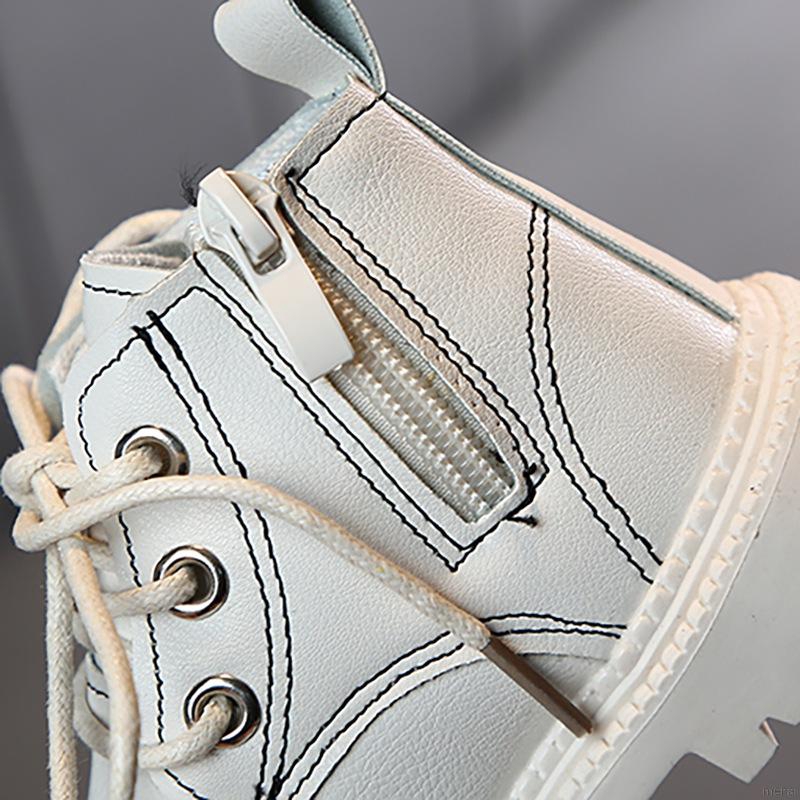 Giày bốt da cổ cao đế dày xinh xắn cá tính cho bé