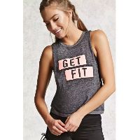 Áo tanktop tập gym F21 Get Fit (Xám)