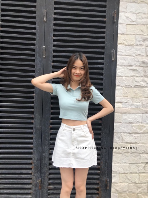 Áo croptop cổ đức nhiều màu hót 2020 ( hình shop tự chụp ) | BigBuy360 - bigbuy360.vn