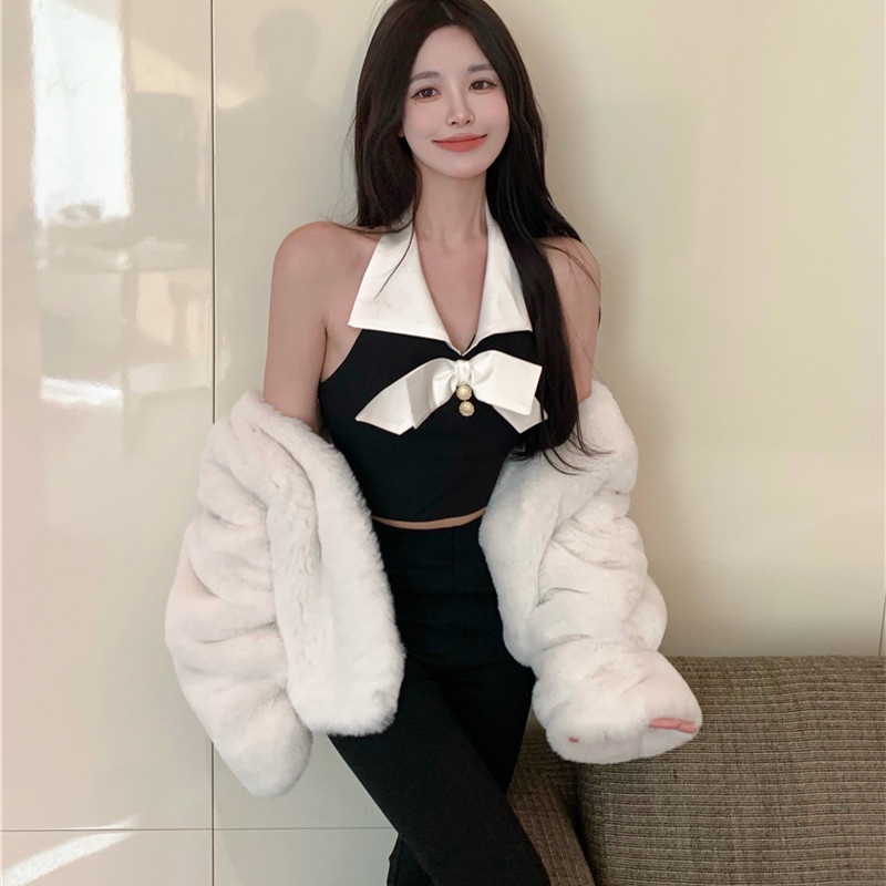 Áo Hai Dây Cổ Tim Thiết Kế Quyến Rũ Cho Nữ