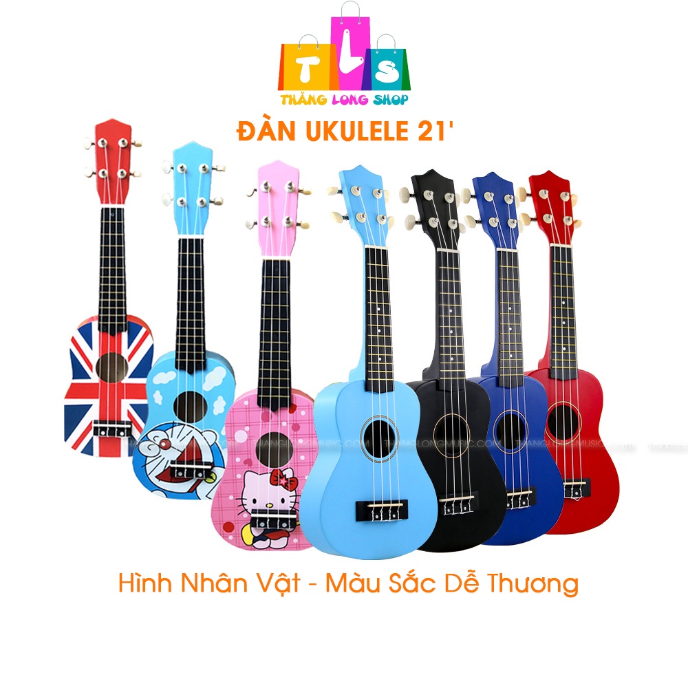 [Ukulele giá rẻ] Đàn Ukulele Soprano (21inch) nhiều màu sắc, hoạt hình dễ thương ( Tặng móng gảy, GT)