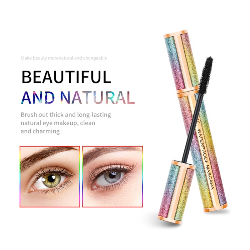 Mascara Sợi Tơ 4D Màu Đen Làm Dài Và Dày Mi Chống Nước