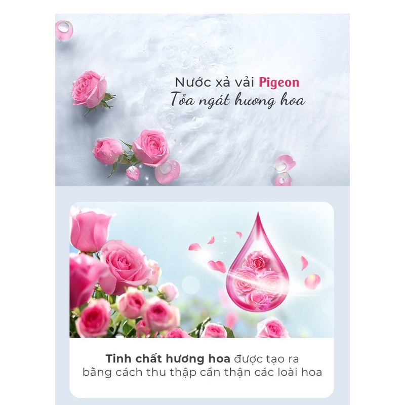 NƯỚC XẢ VẢI PIGEON HƯƠNG HOA CAN BIANCA XANH 2500ML
