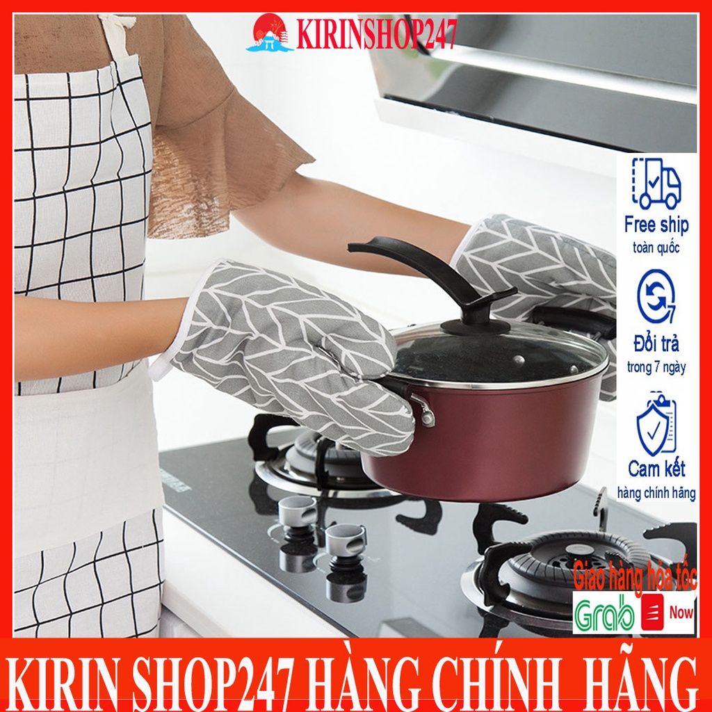 Găng tay bắc nồi chống nóng 2 lớp, găng tay làm bánh - 1chiếc