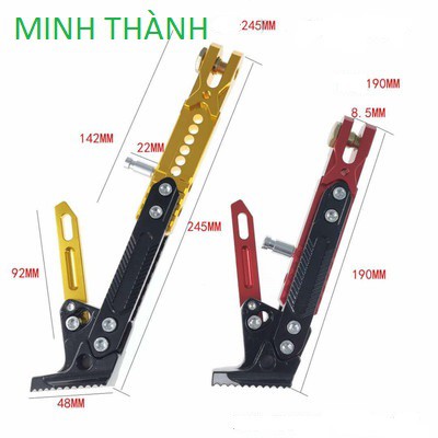 Chân Chống CNC thiết kế linh động tăng Chỉnh Dài Ngắn có thể lắp được cho tất cả các xe,