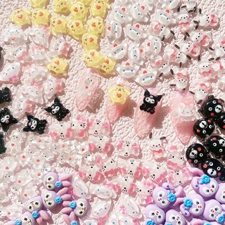 Set 2 Charm gấu BEAR BRICK, Thỏ, Mèo trang trí móng