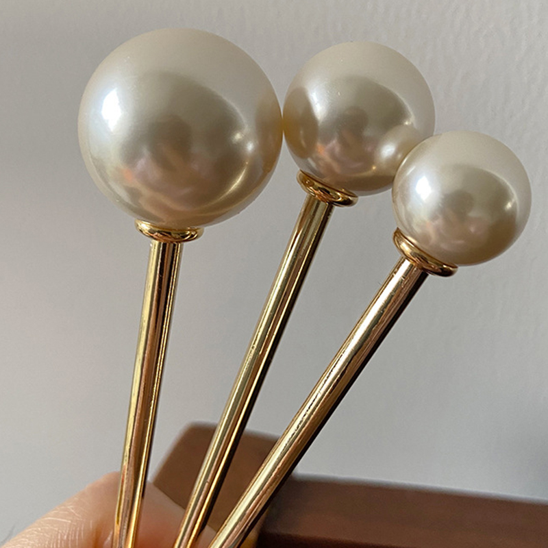 Trâm cài tóc đính ngọc trai nhân tạo thời trang cho nữ