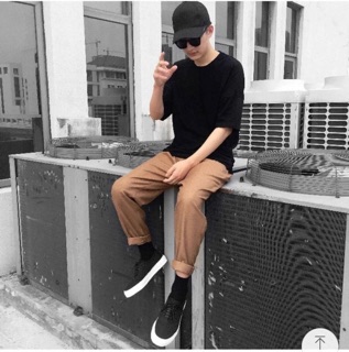 ÁO TEE OVERSIZE BASIC ĐEN UNISEX