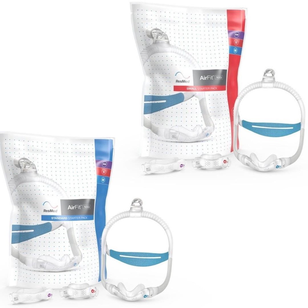 Mặt nạ thở CPAP BiPAP loại chụp mũi  ResMed Airfit N30i- Máy thở CPAP- Ảnh thật ở cuối
