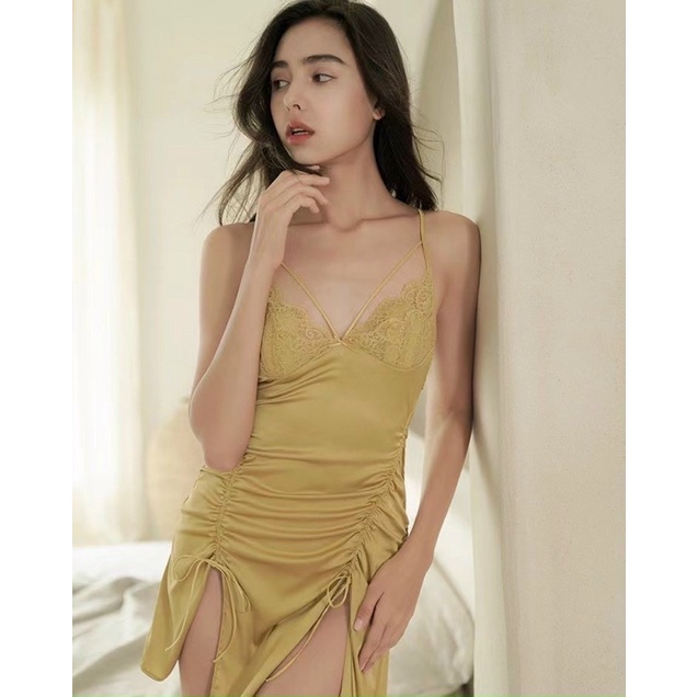 Váy Ngủ VS Cao Cấp Xẻ Tà Chun Hông