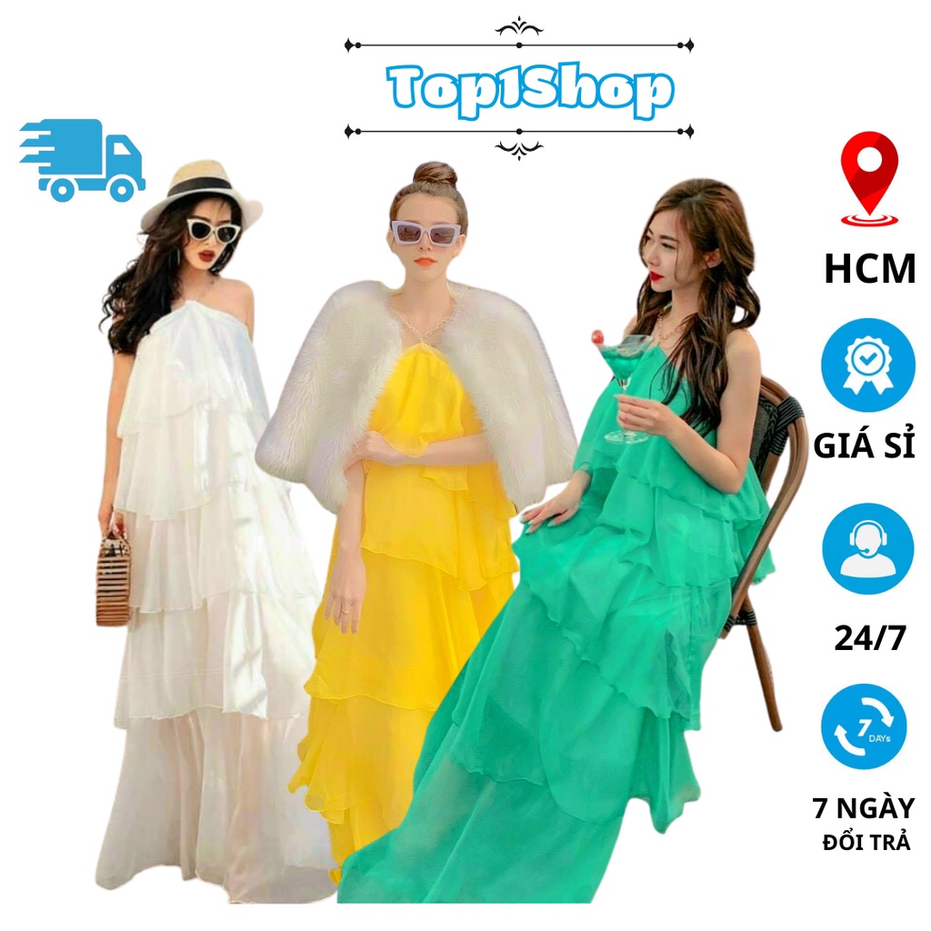 Đầm Maxi 2 Dây xích [Top1shop]