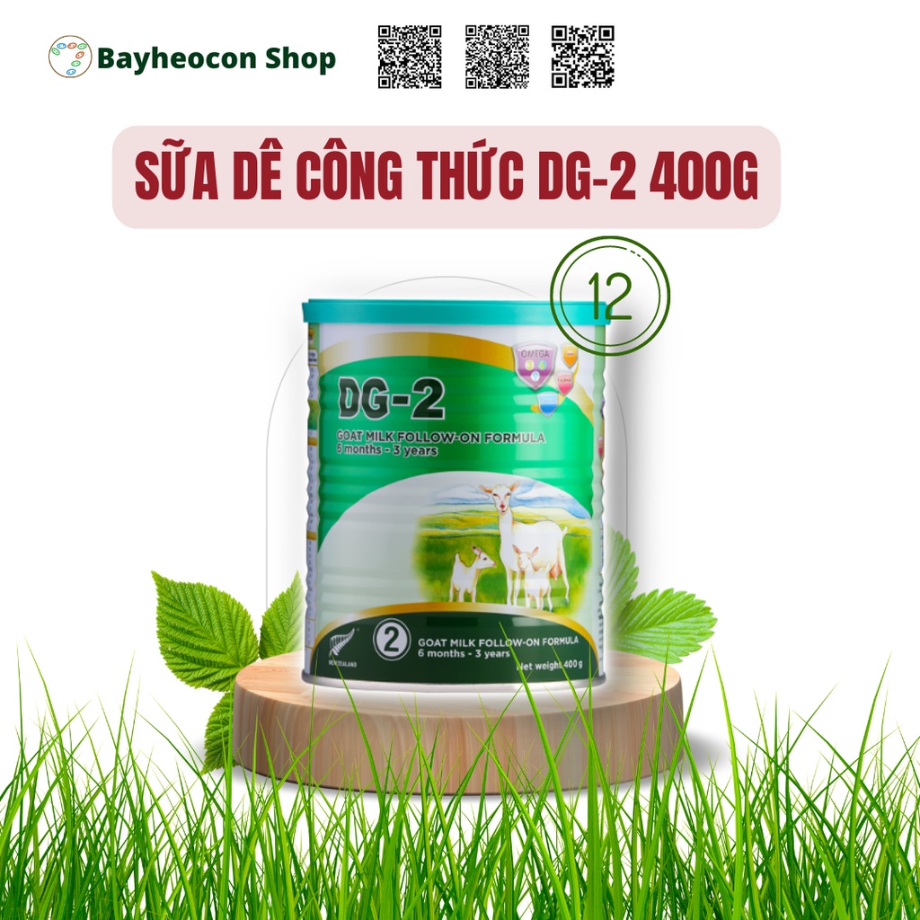 [Date 2024] Bộ 12 lon Sữa Dê công thức DG-2 Goat Milk Follow-on Formula 400G